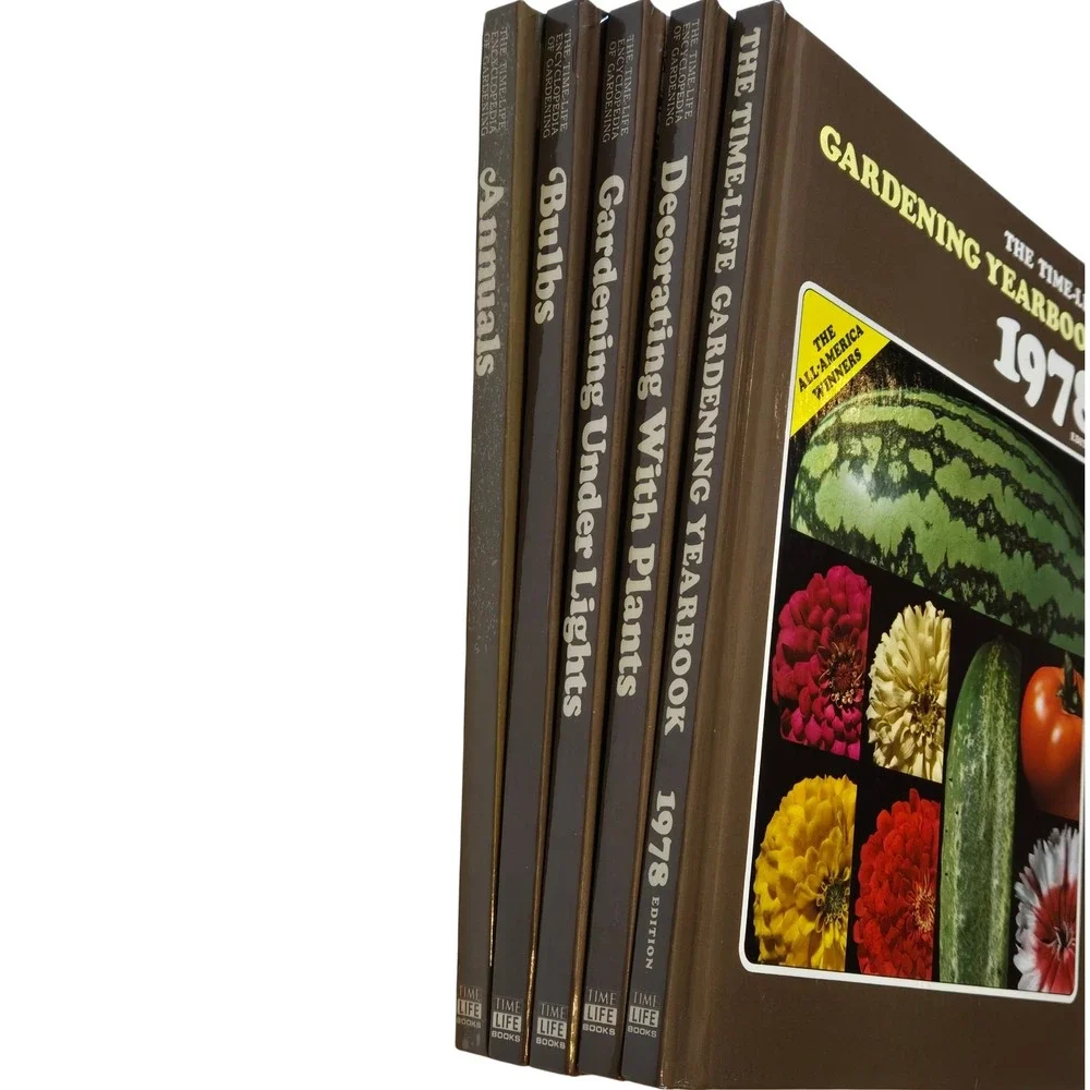 Vintage Time-Life Gardening Books Lot 5‎ Decor Plants 1978 Set